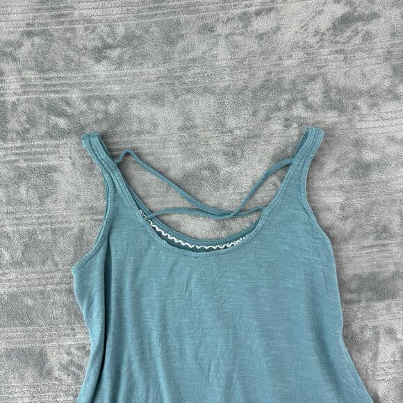 AeropostaleTeal Rayon Embroidered Cropped Boho Tank Top Women's XS - Picture 7 of 11